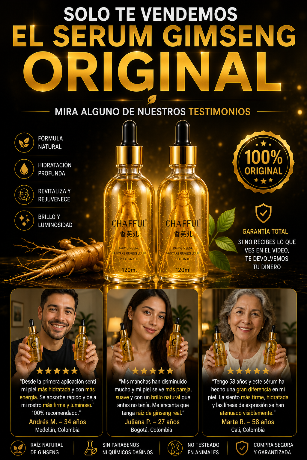 SERUM GINSENG DIA Y NOCHE CON RAIZ DE 120ML