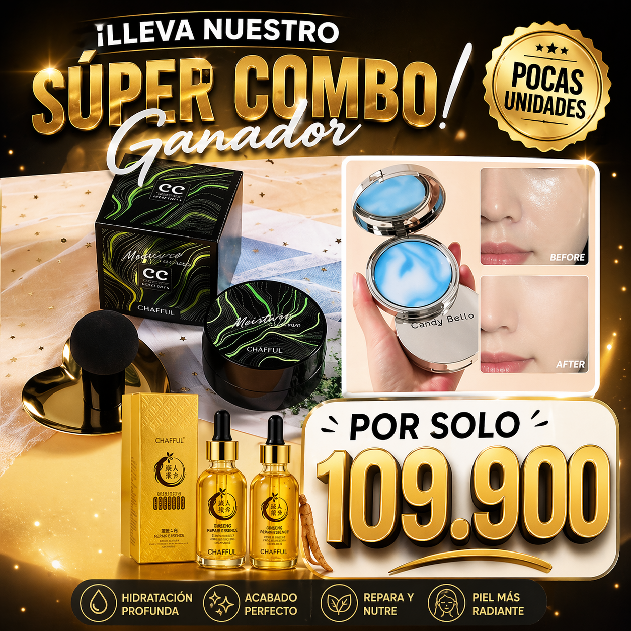 COMBO PIEL DE PORCELANA