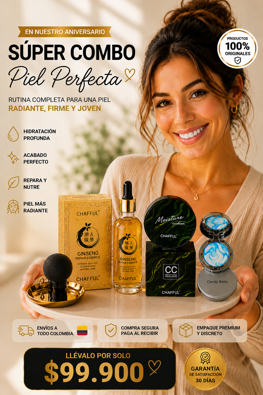 COMBO PIEL DE PORCELANA