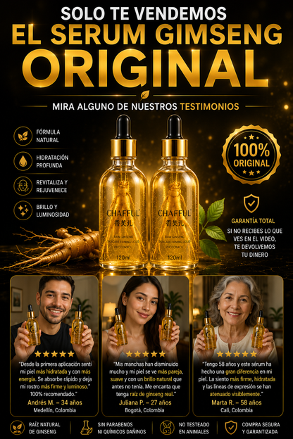 SERUM GINSENG DIA Y NOCHE CON RAIZ DE 120ML
